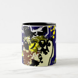 Taza Bicolor Estrellas de búho