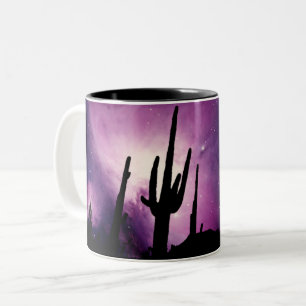 TAZA BICOLOR ESTRELLAS DE CIELO NOCTURNO LUCES DESIERTAS
