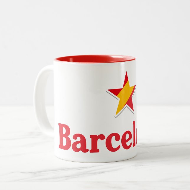 Taza Bicolor Estrellas de España – Barcelona (Anverso izquierdo)