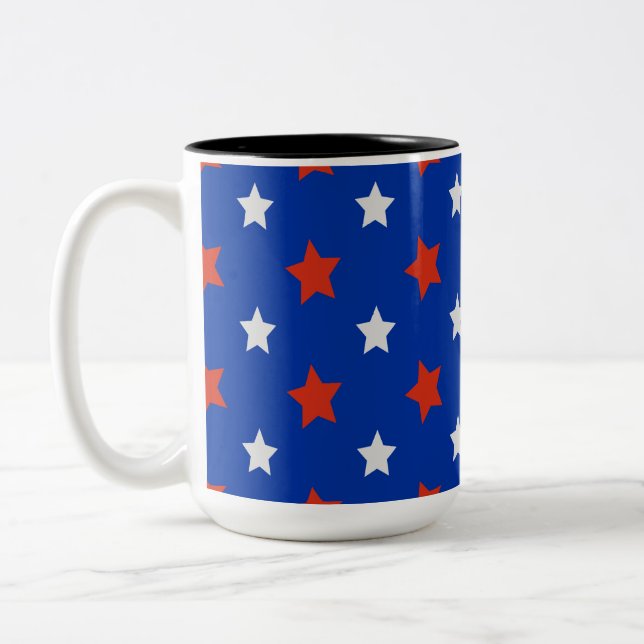 Taza Bicolor Estrellas de Estados Unidos (Izquierda)