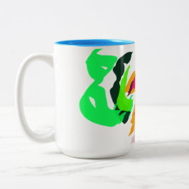 Taza Bicolor Estrellas de mar y conchas marinas alegría