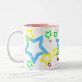 Taza Bicolor estrellas, estrellas, estrellas