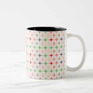 Taza Bicolor Estrellas modernas de mediados del siglo
