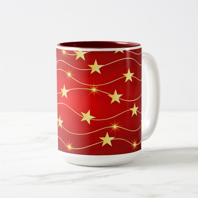 Taza Bicolor Estrellas navidades (Anverso derecho)