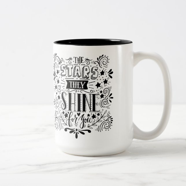 Taza Bicolor Estrellas que brillan para usted (Derecha)