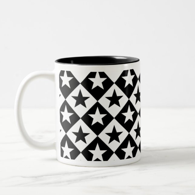 Taza Bicolor Estrellas y diamantes (Izquierda)