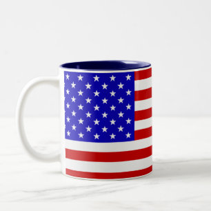 Taza Bicolor Estrellas y rayas