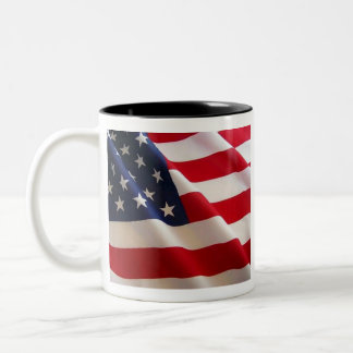 Taza Bicolor Estrellas y rayas audaces - Arte de la bandera de