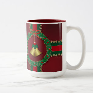 Taza Bicolor Estrellas y rayas Navidades Mug