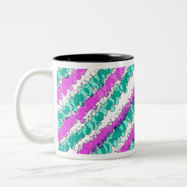 Taza Bicolor Estrés rosado y Verde azulado