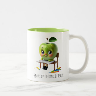 Taza Bicolor Estudiante de Apple verde lindo - Diseño de citas 
