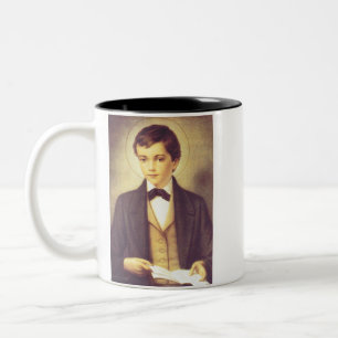 Taza Bicolor Estudiante de Savio de Santo Domingo de John Bosco