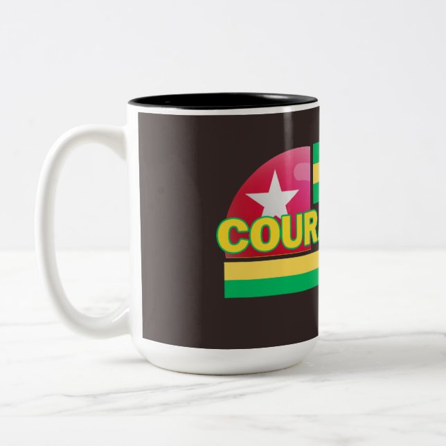Taza Bicolor Estudiantes togoleses valientes mug (Izquierda)