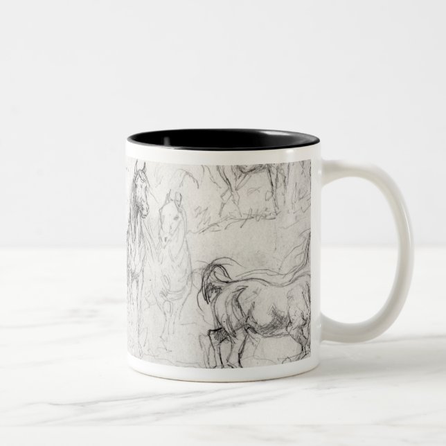 Taza Bicolor Estudio de caballos (Derecha)