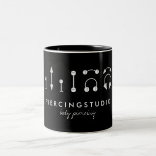 Taza Bicolor Estudio de Piercing de Plata