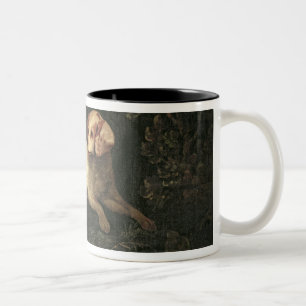Taza Bicolor Estudio del perro de aguas de Clumber