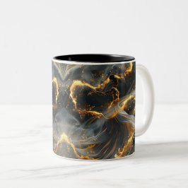 Taza Bicolor Ethereal Dance Of Light, Enchanting Art, Gift for 