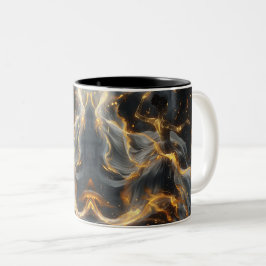 Taza Bicolor Ethereal Dance Of Light, Enchanting Art, Gift for 