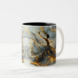 Taza Bicolor Ethereal Dance Of Light, Enchanting Art, Gift for 