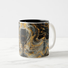 Taza Bicolor Ethereal Dance Of Light, Enchanting Art, Gift for 