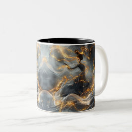 Taza Bicolor Ethereal Dance Of Light, Enchanting Art, Gift for 