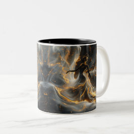 Taza Bicolor Ethereal Dance Of Light, Enchanting Art, Gift for 