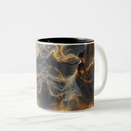Taza Bicolor Ethereal Dance Of Light, Enchanting Art, Gift for 