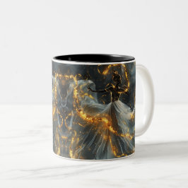 Taza Bicolor Ethereal Dance Of Light, Enchanting Art, Gift for 
