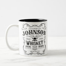 Etiqueta de Whiskey antigua barra de licor de époc