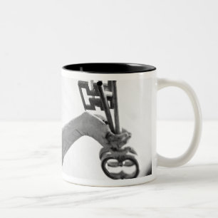 Taza Bicolor Europa, Austria, Salzburgo. Estatua con llaves