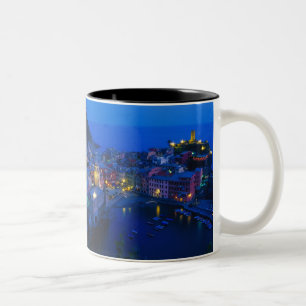 Taza Bicolor Europa, Italia, Cinque Terre, Vernazza. Ladera