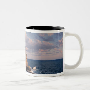 Taza Bicolor Europa, Italia, Manarola. Los acantilados anidados