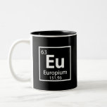 Taza Bicolor Europium - Europe Science Periodic Table design<br><div class="desc">Have some fun with this funny Europium - Europe Science Periodic Table design,  or give it as the perfect gift to your scientist friends and family.
Customize with your own text or a unique message to add some personal touch.</div>