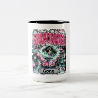 Taza Bicolor Evaporado Desaparecido Personalizado Divertido Ago