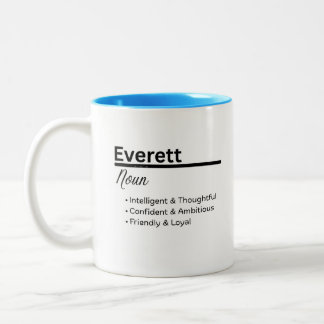 Taza Bicolor Everett, Boy Personalized Name Mug