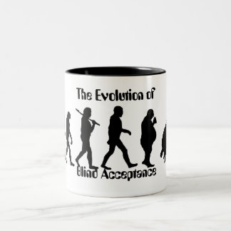 Taza Bicolor Evolución divertida de la parodia del hombre