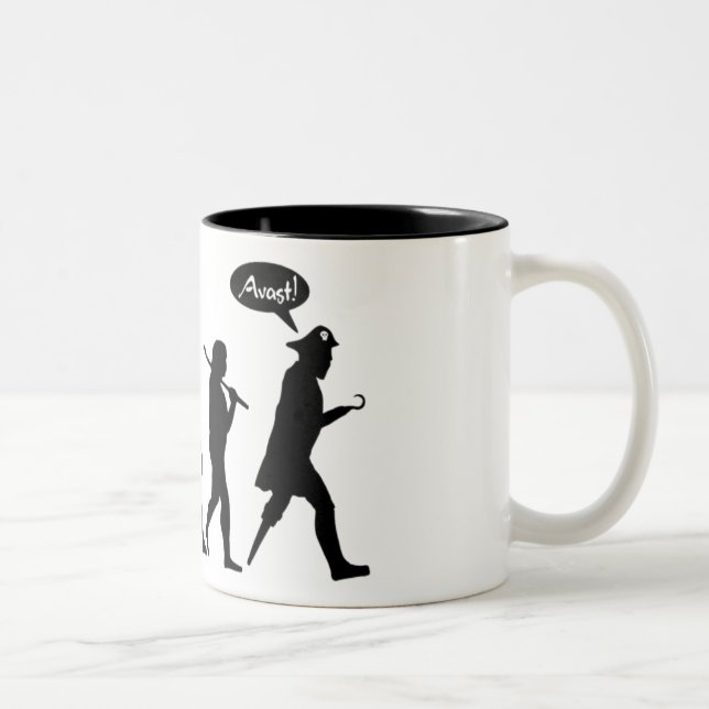 Taza Bicolor Evolución Drinkware del pirata (Derecha)