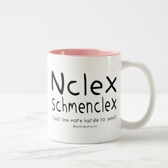 Taza Bicolor Examen de la enfermería de NCLEX Schmenclex (Derecha)