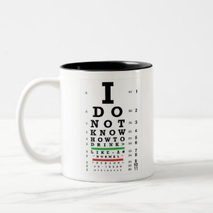 Taza Bicolor Examen ocular - Sobrios regalos para hombres mujer
