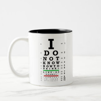 Taza Bicolor Examen ocular - Sobrios regalos para hombres mujer