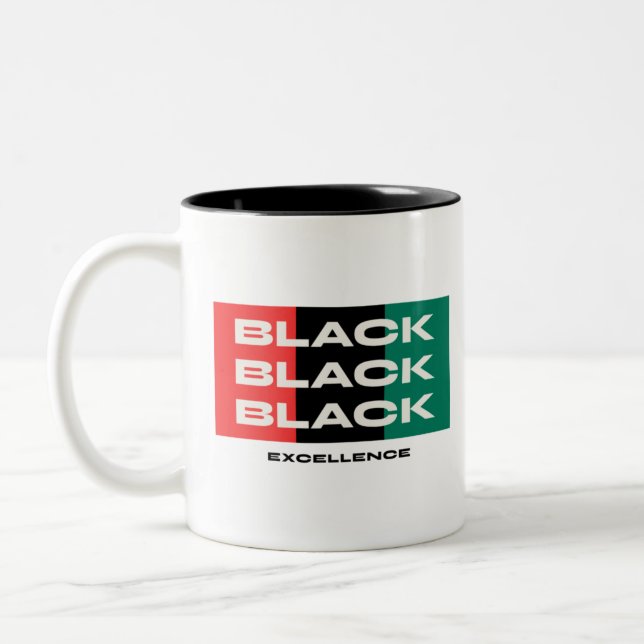 Taza Bicolor Excelencia Negra (Izquierda)