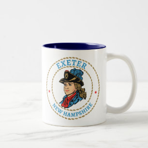 Taza Bicolor Exeter New Hampshire Colonial