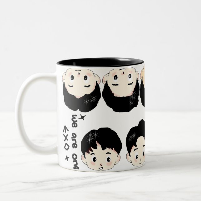 Taza Bicolor Exo cartoon cute design  (Izquierda)