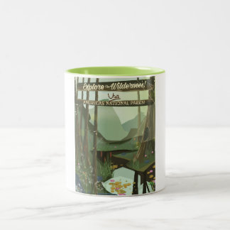 Taza Bicolor ¡Explora el desierto! Ver Parques Nacionales de Es