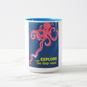 Taza Bicolor Explora el océano profundo