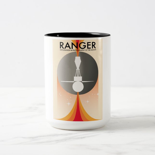 Taza Bicolor Exploración y fotografía de la luna (Centro)
