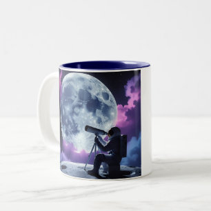 Taza Bicolor Explorador de la luz de la luna - Camiseta para as
