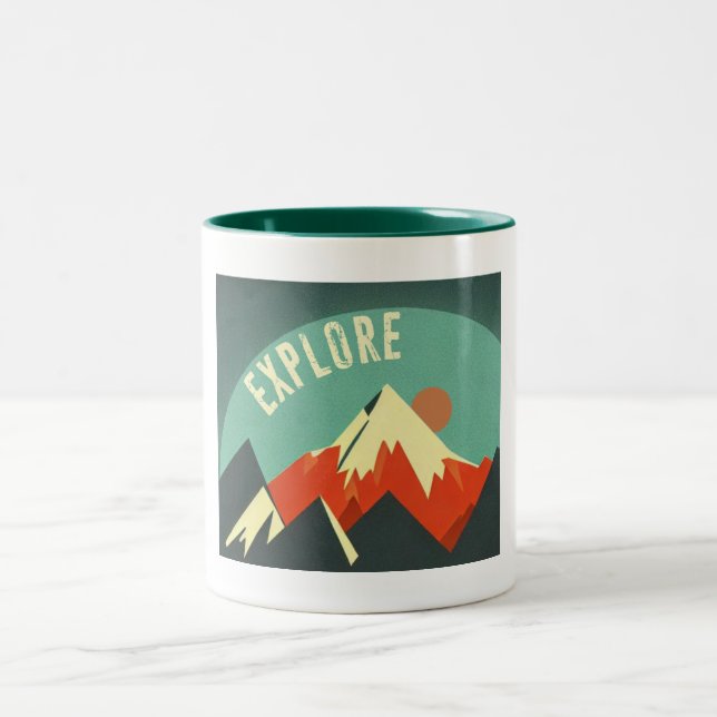 Taza Bicolor Explorar montañas (Centro)