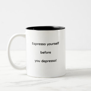 Taza Bicolor Exprésate antes de deprimo!