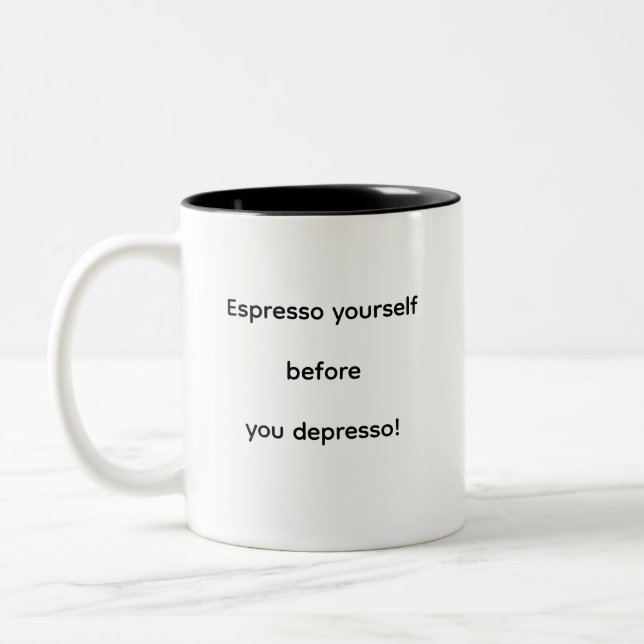 Taza Bicolor Exprésate antes de deprimo! (Izquierda)